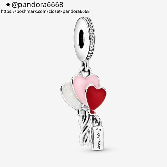 Pandora Happy Bday Balloon Dangle Charm - Picture 1 of 6